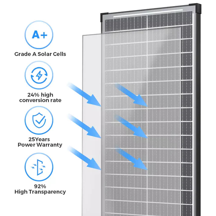 100 Watt Bifacial Solar Panel